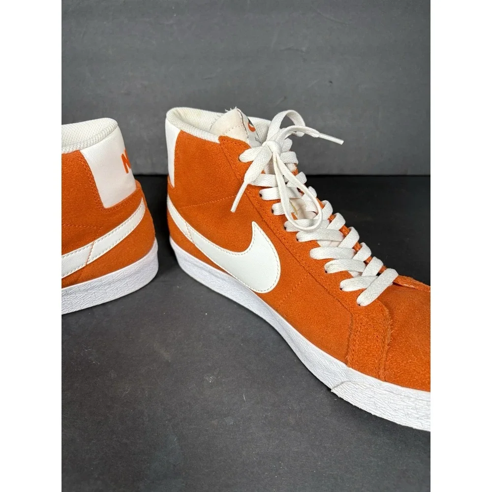 Nike SB Zoom Blazer Mid Safety Orange White Men's Size 8 Shoes 864349-800